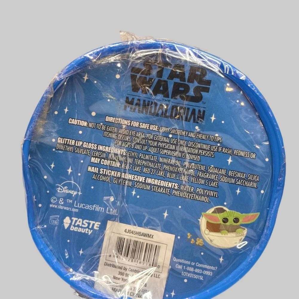 Star Wars The Mandalorian Baby Yoda Lip‎ Gloss Set 4 Flavored Lip Glosses SEALED